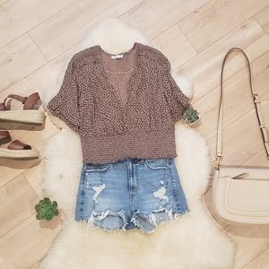 Abercrombie leopard top